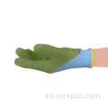 Hespax Protección infantil patio arrugado guantes de látex jardinería